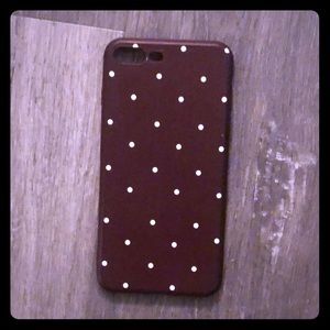 A iPhone 7 Plus purple polkadot phone case!